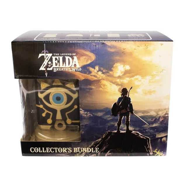 Zelda Breath of the Wild Collector's Bundle box with Link on a cliff