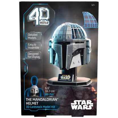 4D Build, Star Wars Mandalorian Helmet 3D Model Kit, Star Wars Collectibles & Desk Decor, Adult Puzzle, Building Toys, 3D Puzzles for Adults & Teens, 88 Pieces, Gift Ideas for Ages 12 & Up