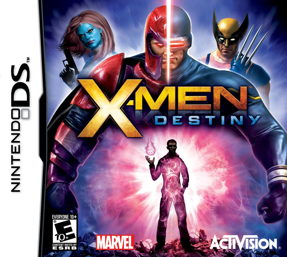 X-Men Destiny DS case cover with Magneto, Cyclops, Wolverine and Mystique