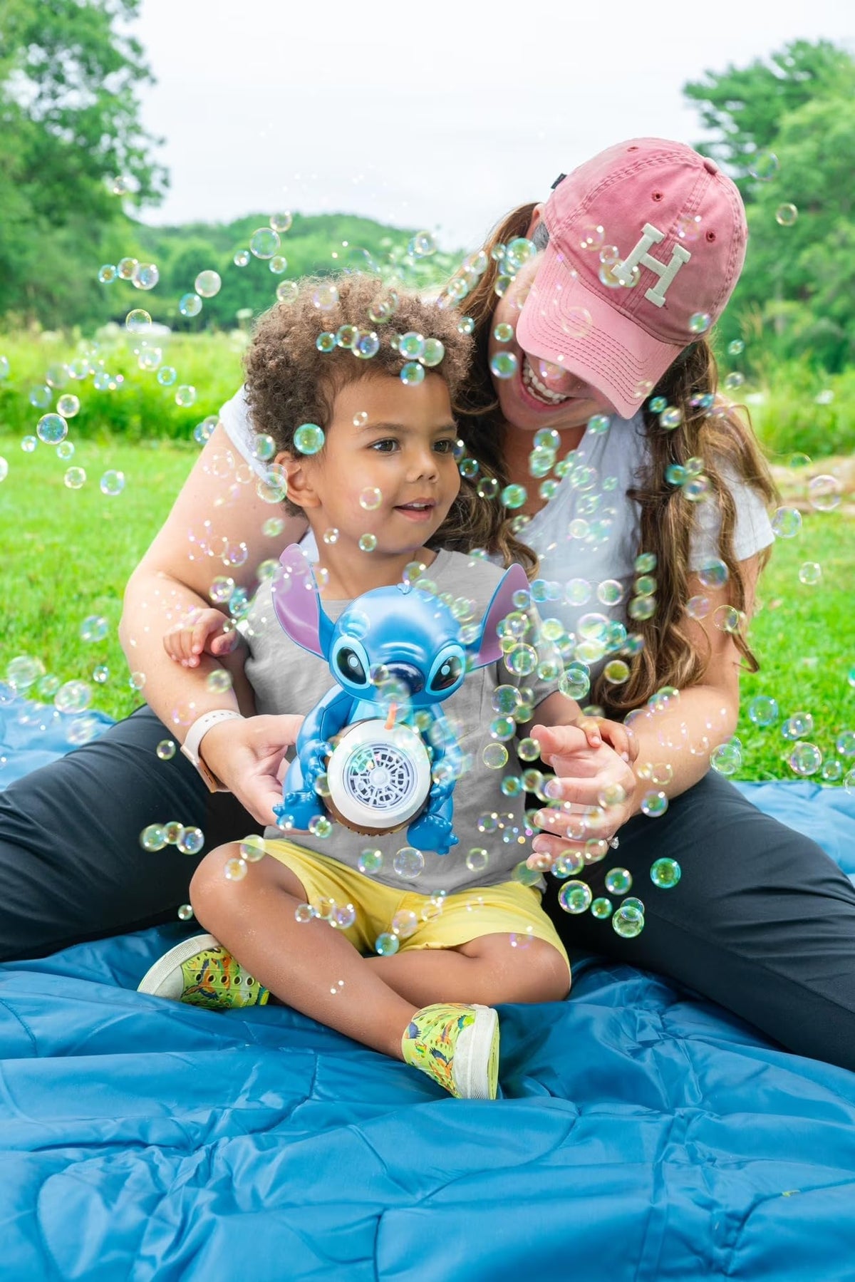 Disney Stitch No-Spill Musical Bubble Machine, 118 mL