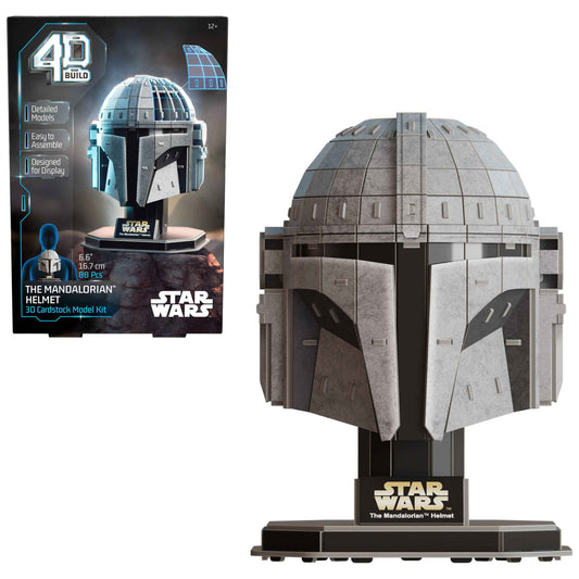 4D Build, Star Wars Mandalorian Helmet 3D Model Kit, Star Wars Collectibles & Desk Decor, Adult Puzzle, Building Toys, 3D Puzzles for Adults & Teens, 88 Pieces, Gift Ideas for Ages 12 & Up