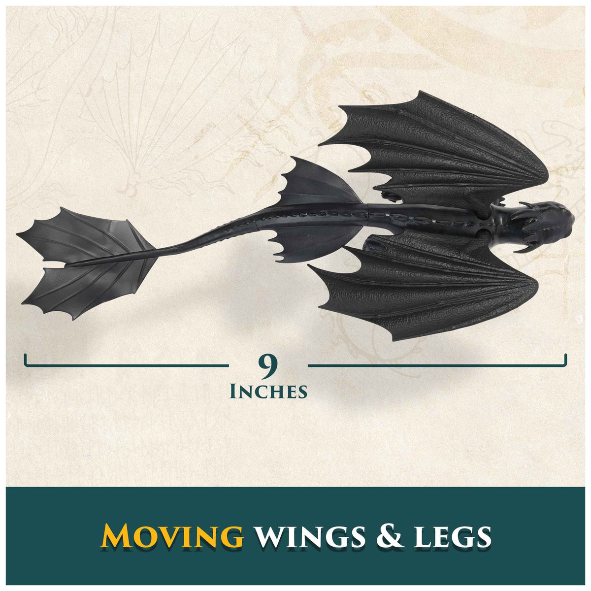 DreamWorks Dragons, How to Train Your Dragon, Toothless 9” Action Figure, Kids Toys for Ages 4 and up