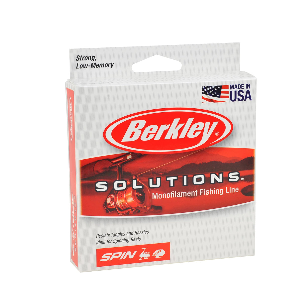 Berkley Solutions monofilament fishing line box for spinning reels, made in USA