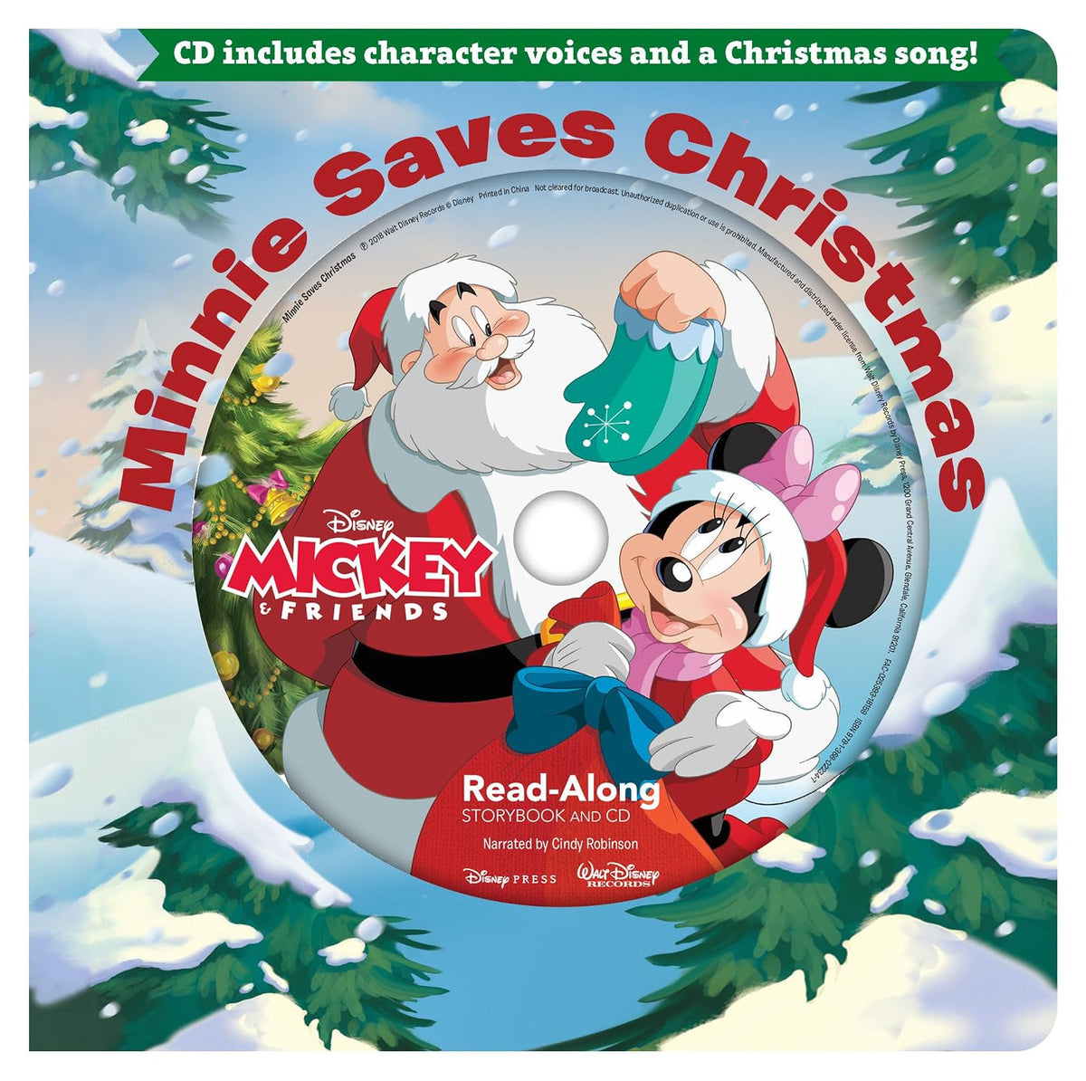 Disney Minnie Saves Christmas Read-Along Storybook & CD