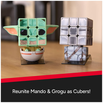 Rubik’s Cube, Star Wars Grogu Cuber with Display, Mandalorian’s The Child, Problem-Solving Brain Teaser, Classic Color-Matching Puzzle, Fidget Toy for Kids, Collectible Star Wars Toy, for Ages 8 & Up