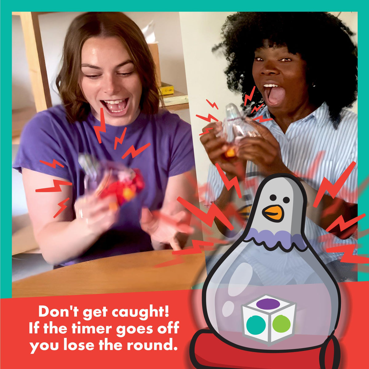 Exploding Kittens Exploding Pigeon Party Game