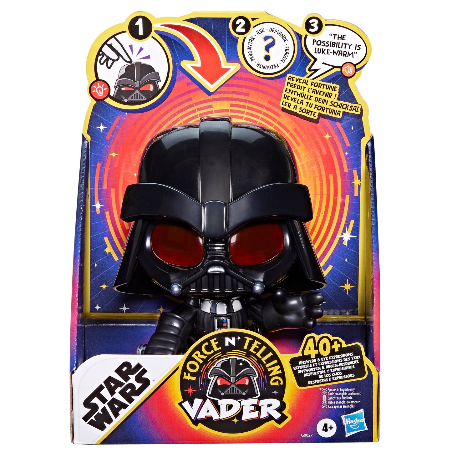 STAR WARS Force N Telling Vader, Electronic Fortune Telling Darth Vader Toy with 40+ Answers, Toys for 4 Year Old Boys and Girls