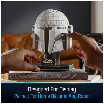 4D Build, Star Wars Mandalorian Helmet 3D Model Kit, Star Wars Collectibles & Desk Decor, Adult Puzzle, Building Toys, 3D Puzzles for Adults & Teens, 88 Pieces, Gift Ideas for Ages 12 & Up