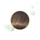 Small round swatch of light ash brown hair color