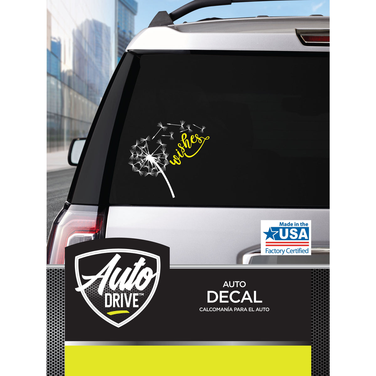 Auto Drive Wishes Car Decal