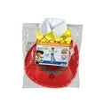 Jessie costume packed in a clear bag with the red cowgirl hat on top