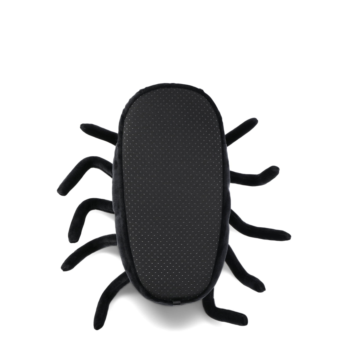 Underside of the spider slipper with a black non-slip dotted sole