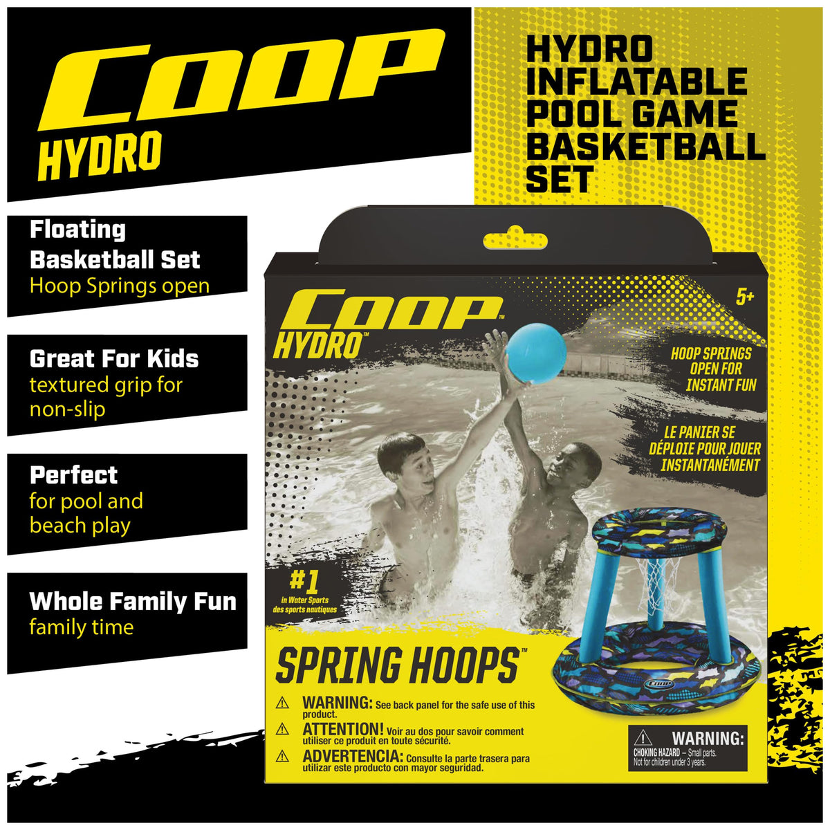 SwimWays Coop Hydro Spring Hoops Pool Basketball Set