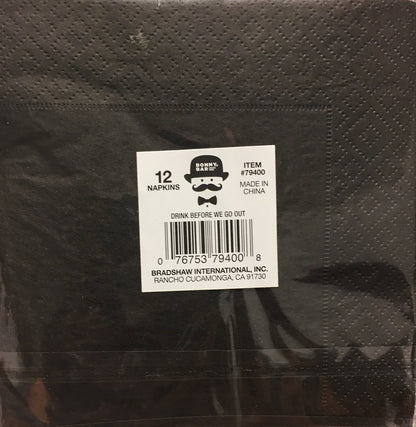 Bonny Bar sets of 12 Cocktail Beverage Paper Napkins - I Suggest a Drink before we go out drinking, 24 ct