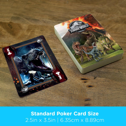 AQUARIUS Jurassic World Playing Cards – Jurassic World Themed Deck of Cards for Your Favorite Card Games - Officially Licensed Jurassic World Merchandise & Collectibles