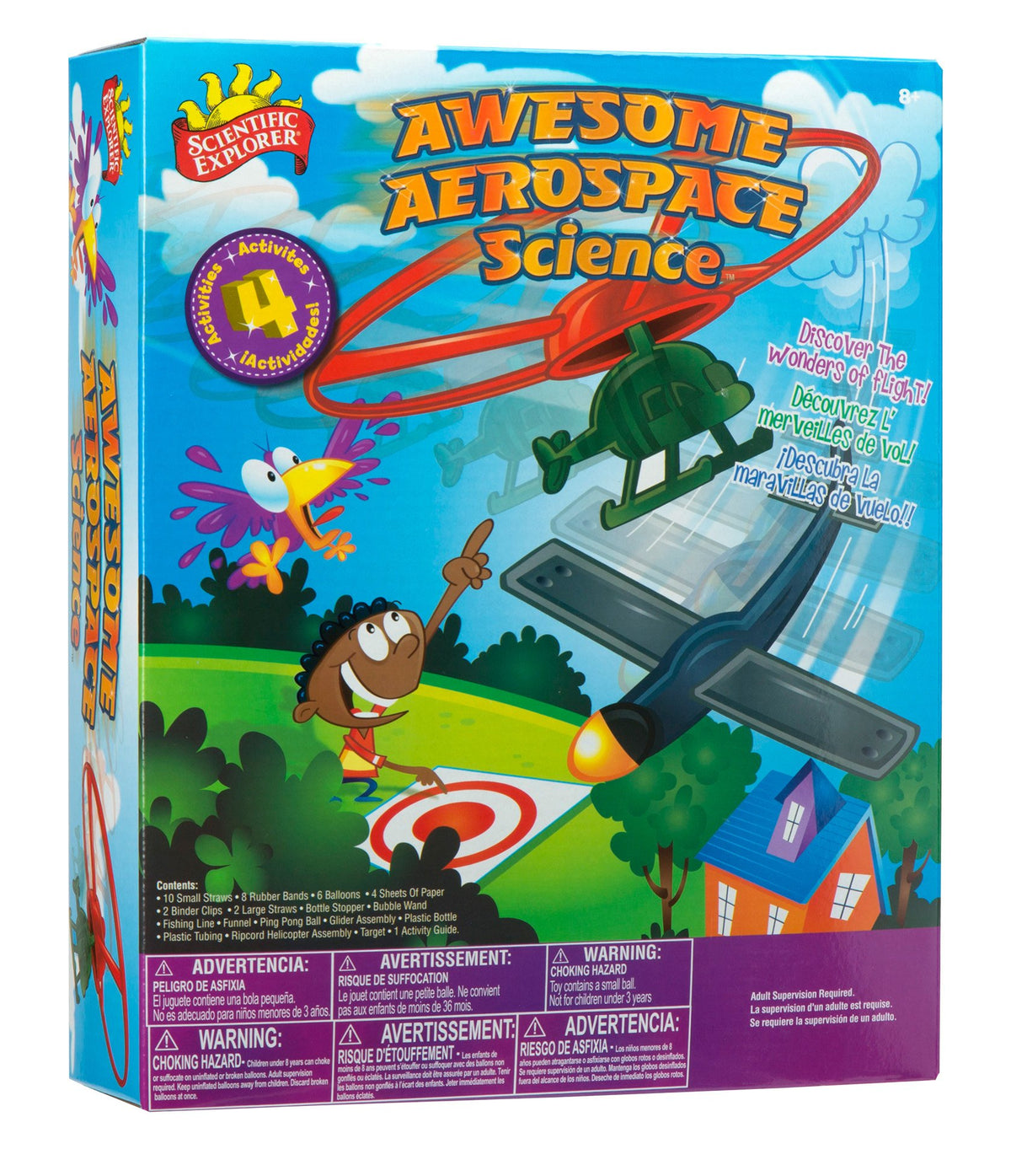 Scientific Explorer Awesome Aerospace Science kit box with glider and helicopter art