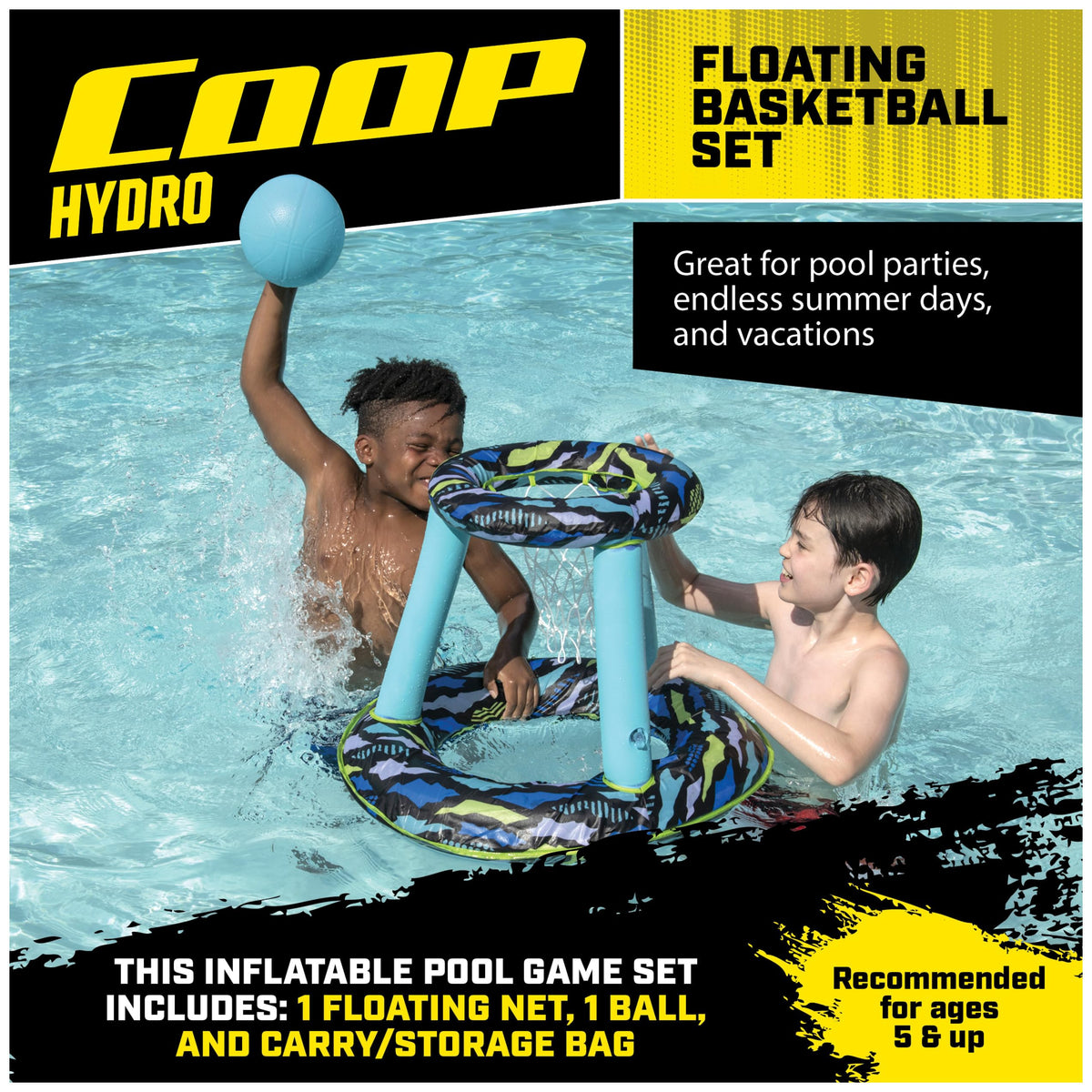 SwimWays Coop Hydro Spring Hoops Pool Basketball Set