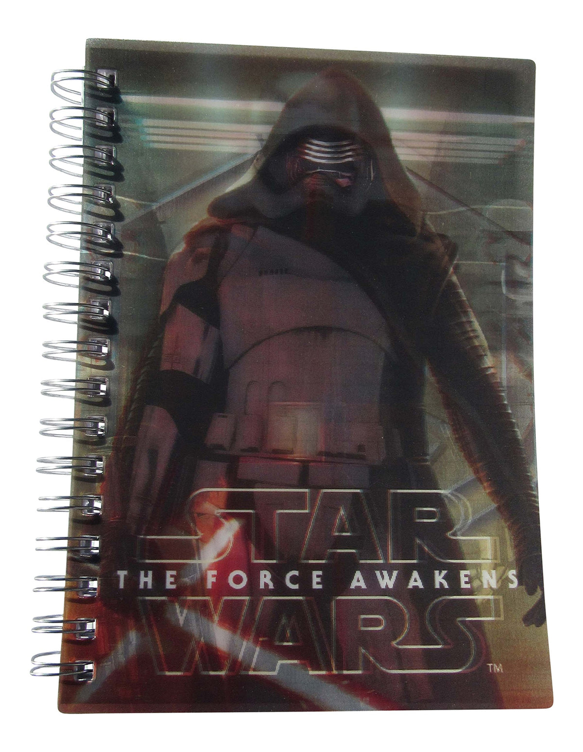 Star Wars The Force Awakens 3D spiral notebook with Kylo Ren on the lenticular cover