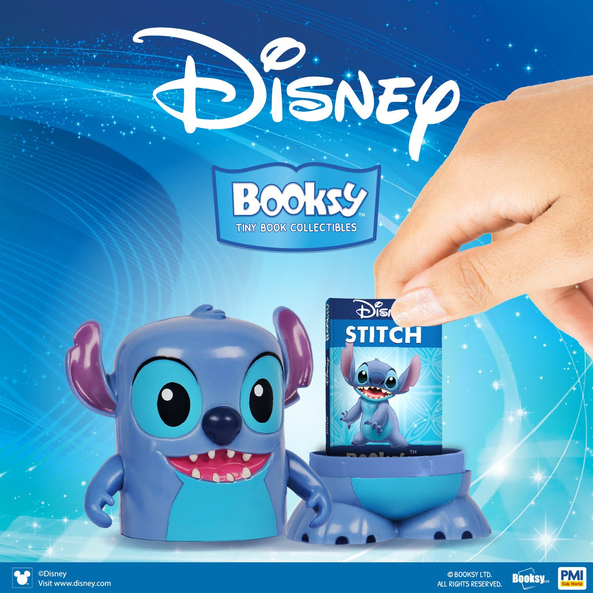 Booksy Disney Stitch Collectible Figure with Tiny Storybook