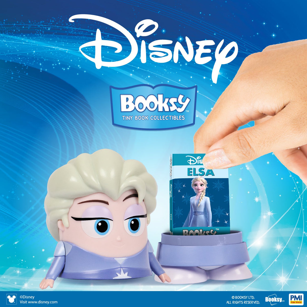 Booksy Disney Edition Elsa Collectible Figure with Tiny Storybook
