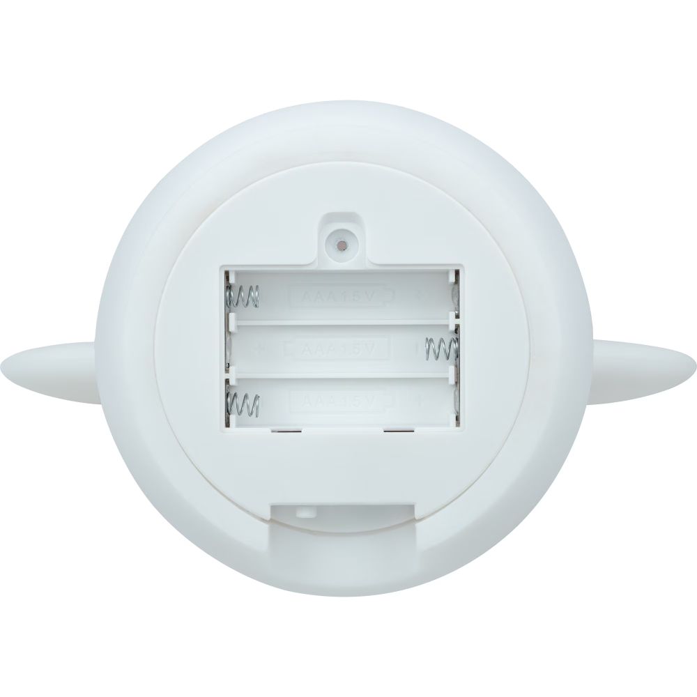 Underside of the Minnie lamp with an empty 3 AAA battery compartment