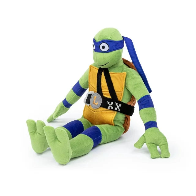 Leonardo plush seated, turned to the left with mask tails trailing