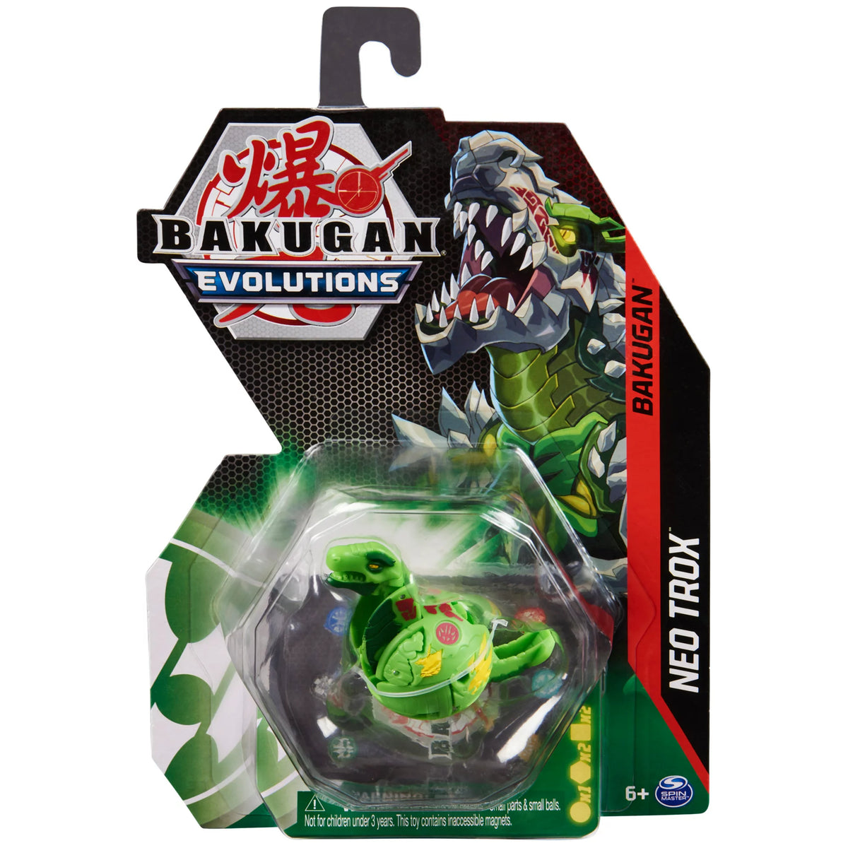 Bakugan Evolutions Neo Trox blister pack, green dinosaur ball