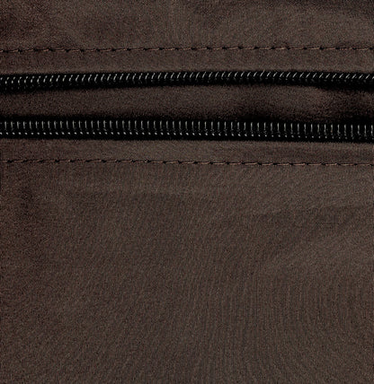 A Size Above Big & Tall Barber Jacket, Cut for Fuller Figures, Short Sleeve with Zipper Front, Left Breast Pocket Plus Two Lower Pockets, Lightweight, Water Resistant Nylon/Poly, Chocolate Brown, 3X