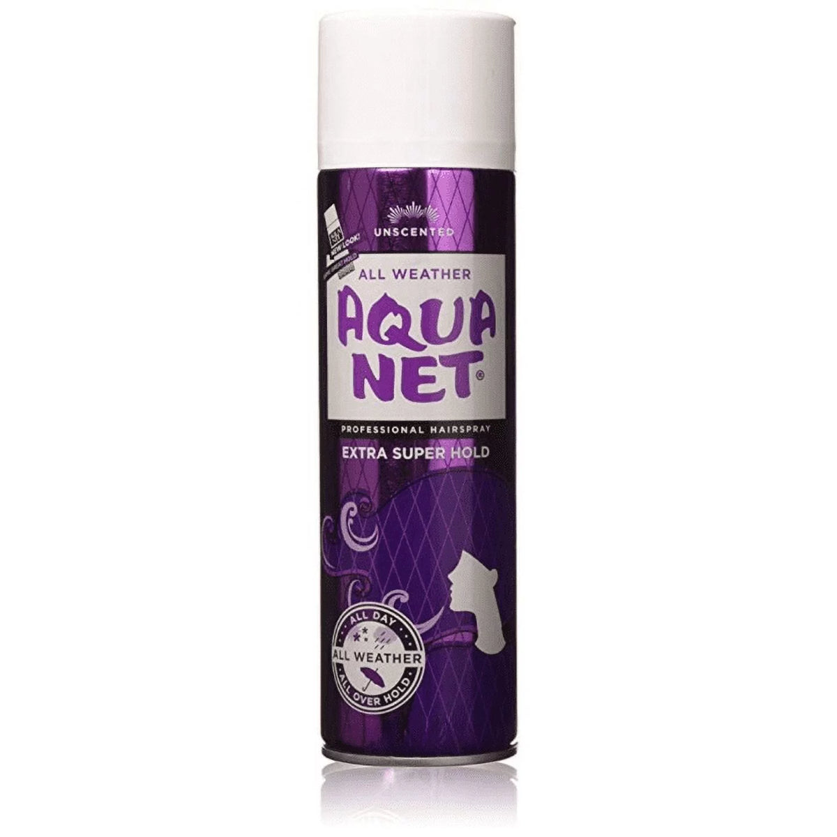 Purple can of unscented extra super hold professional hairspray