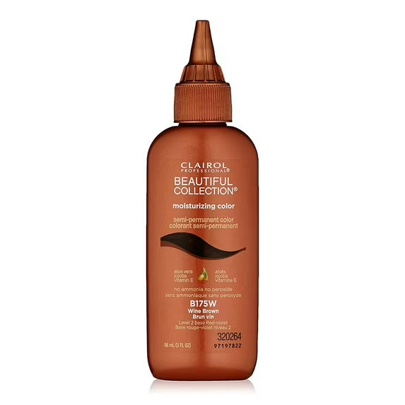 Clairol Beautiful Collection Wine Brown Moisturizing Semi-Permanent Color, B175W, 3 Oz
