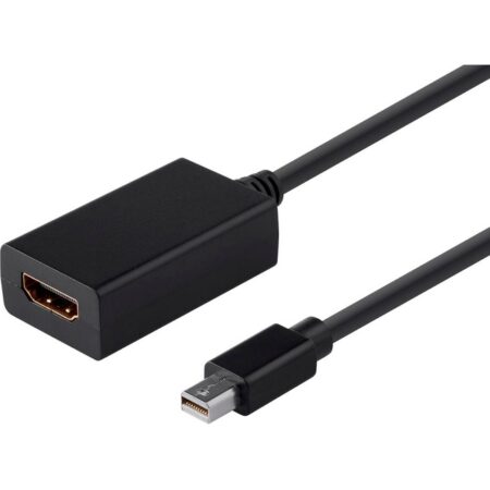 Monoprice Mini DisplayPort 1.1 to HDMI Adapter with Audio Support, Black