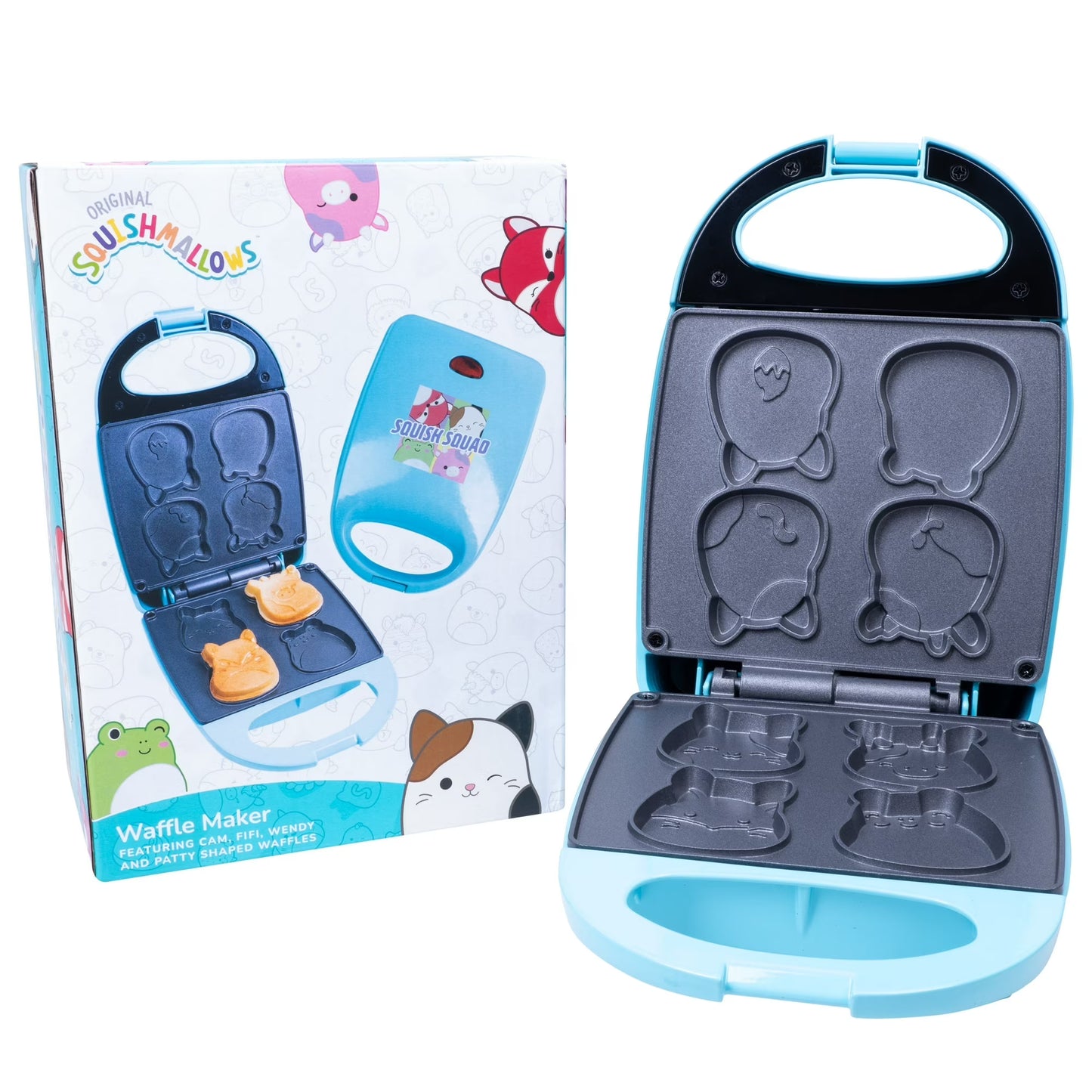 Fizz Creations Squishmallows Squish Squad Waffle Maker Non stick Plates American Style Waffles