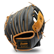 Load image into Gallery viewer, Franklin Sports 8.5 In. Performance Tee ball Glove, Black/Tan, Right Hand Throw - Fielding Glove
