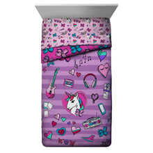 Load image into Gallery viewer, JoJo Siwa Twin/Full Reversible Comforter and Sham Set, Kid&#39;s Bedding, Nickelodeon
