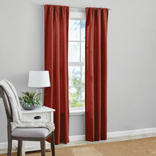 Load image into Gallery viewer, Mainstays Floral 84&quot;Poletop Red Paprika , Set of 2 Curtain Panels , Microsculpt Floral , Polyester , Sheer

