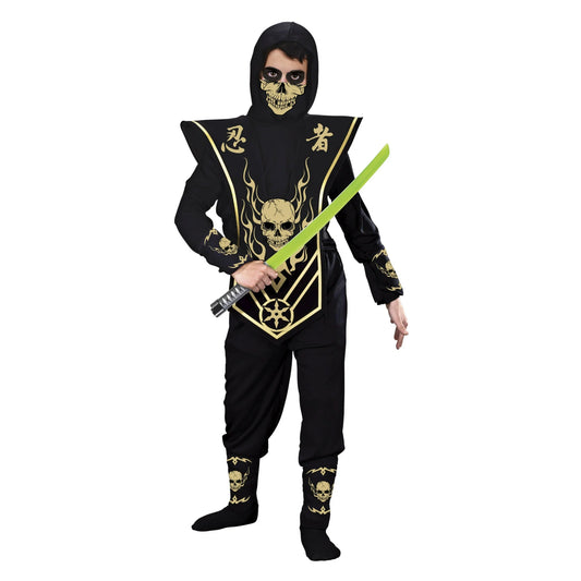 Skull Ninja Halloween Costume for Children, Boys Size L (10/12), by Way to Celebrate