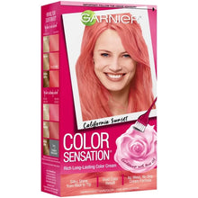 Load image into Gallery viewer, Garnier Sensation Hair Color Cream, 7.26 California Sunset (Coral Pink), 1 Kit
