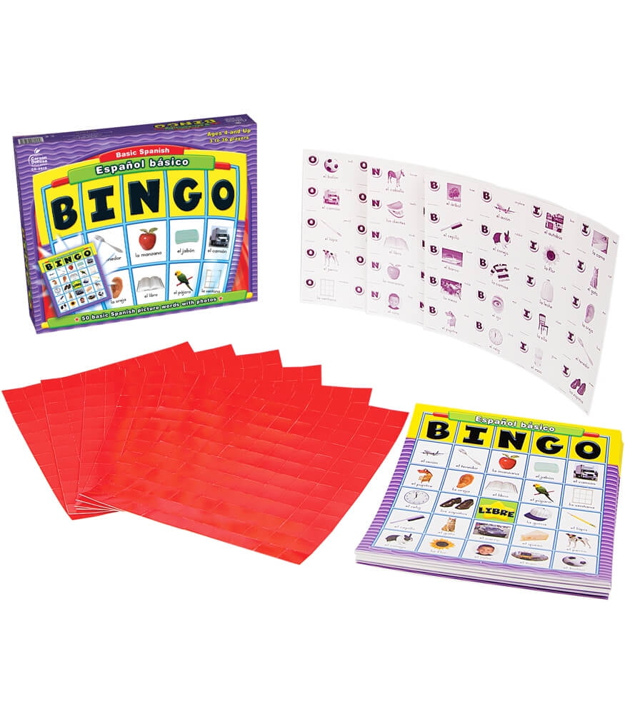 Carson Dellosa Basic Spanish Bingo Game, 36 Boards (8919)