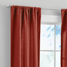 Load image into Gallery viewer, Mainstays Floral 84&quot;Poletop Red Paprika , Set of 2 Curtain Panels , Microsculpt Floral , Polyester , Sheer
