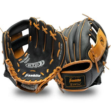 Load image into Gallery viewer, Franklin Sports 8.5 In. Performance Tee ball Glove, Black/Tan, Right Hand Throw - Fielding Glove
