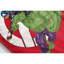 Load image into Gallery viewer, Avengers with Captain America, Hulk, and Thor Kids Blanket, 62 x 90, Microfiber, Red, Marvel
