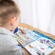 Load image into Gallery viewer, Melissa &amp; Doug Vehicles Restickable Stickers - 193 Stickers, 5 Fold-Out Scenes, Great for Travel
