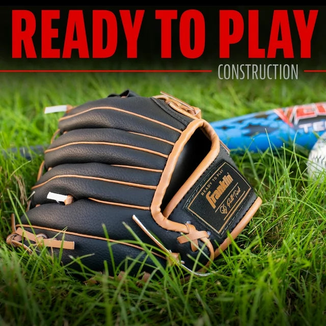 Boy in a baseball uniform stretching to catch a yellow ball with the glove