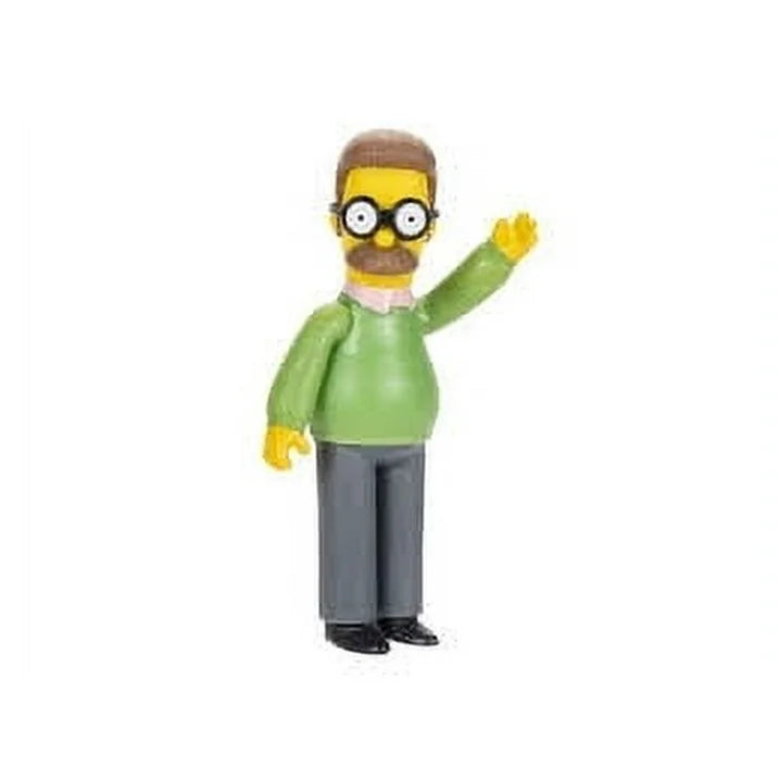 Loose cartoon figure in a green sweater and grey trousers waving one hand