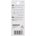 Small view of the back of the shelf pin card with instructions