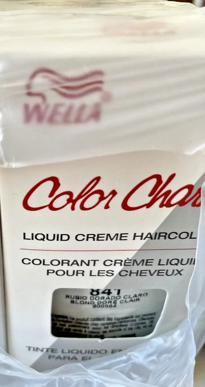Wella Color Charm Permanent Liquid Hair Color for Gray Coverage Liquid 8G/841 Light Gold Blonde