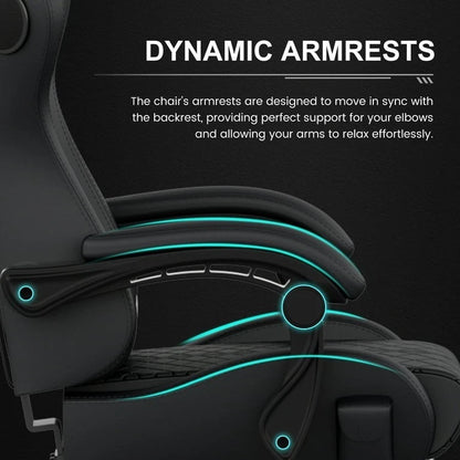 GTRACING GTW-100 Reclining Gaming Chair Bluetooth Footrest Adjustable Pillows