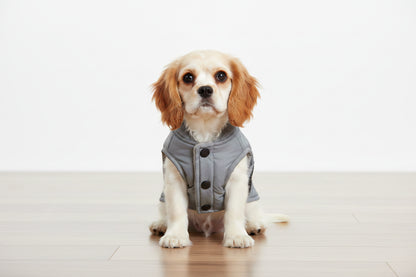 Dog Winter Jacket Coat XS 8 in Grey Fleece Lined