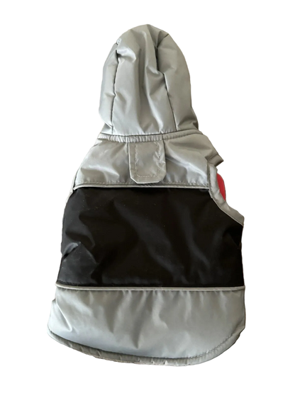 Dog Winter Jacket Coat XS 8 in Grey Fleece Lined