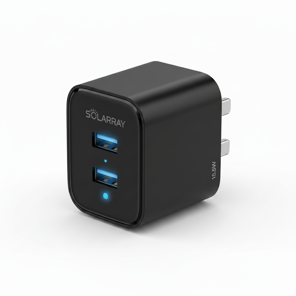 SOLARRAY Dual port USB Wall Charger 15.5W